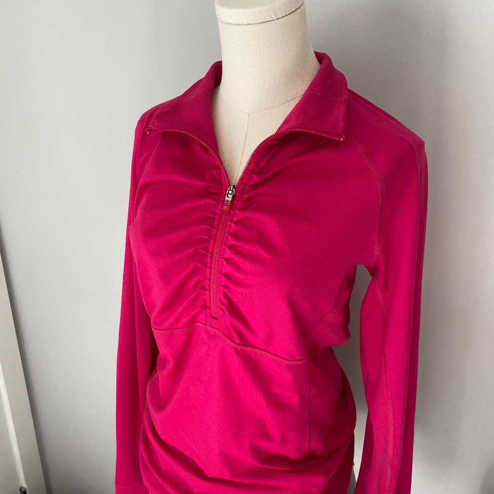 Pink Adidas Workout Jacket | Quarter Zip - Picture 3 of 6